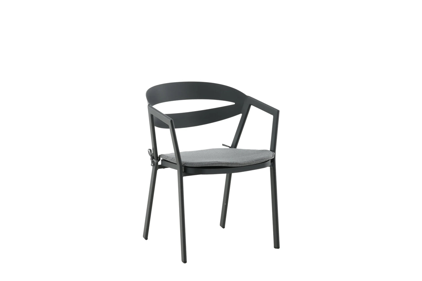 Gartenstuhl Sylt - aus Aluminium in Schwarz