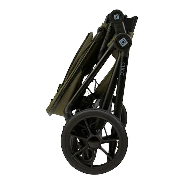 B-Ware Moon Clikk Kombikinderwagen Buggy Kinderwagen Moosgrün Melange Faltbar Leicht