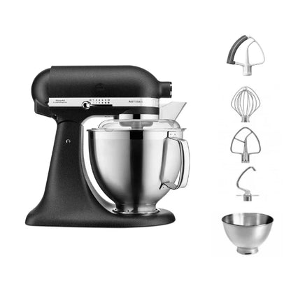 KitchenAid 4,8 L 5KSM185 Artisan Küchenmaschine Flexiset Artisan + Flexi-Rührer