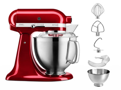 KitchenAid 4,8 L 5KSM185 Artisan Küchenmaschine Flexiset Artisan + Flexi-Rührer
