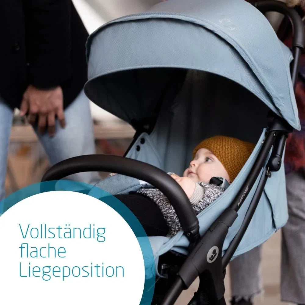 Maxi-Cosi Jaya Kinderwagen, superleichter, zusammenklappbarer Stadtbuggy, kompakter Kinderbuggy mit automatischer Faltfunktion, Essential Graphite