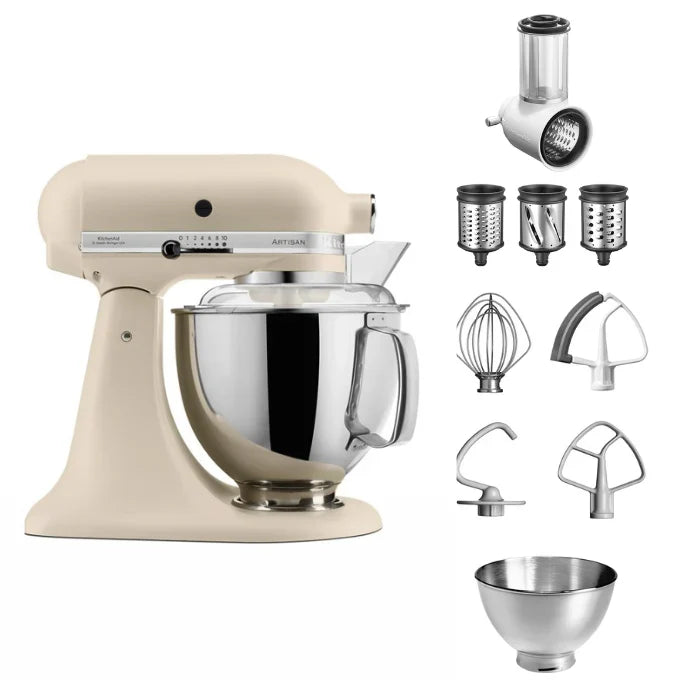 KitchenAid 4,8 L 5KSM175 Artisan Food Processor Beginner Set with Vegetable Slicer