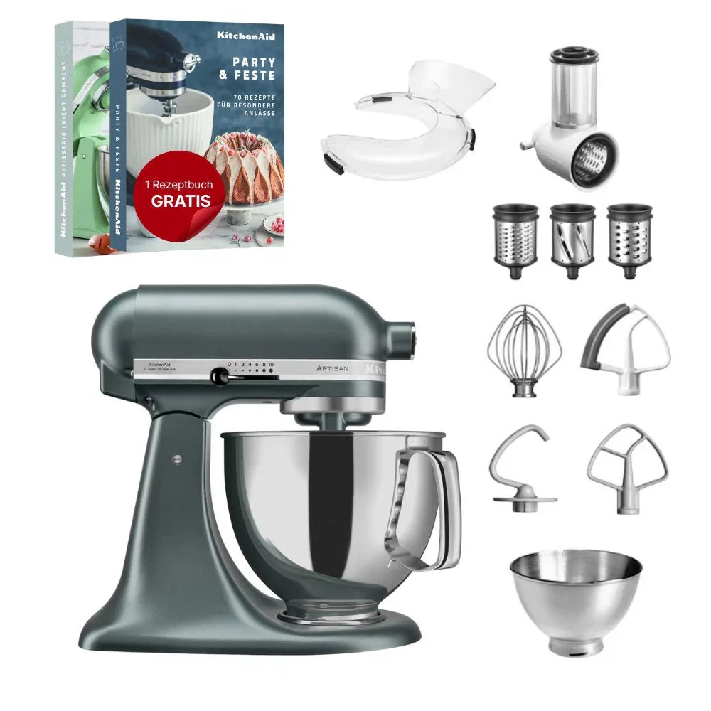 KitchenAid 4,8 L 5KSM175 Artisan Food Processor Beginner Set with Vegetable Slicer