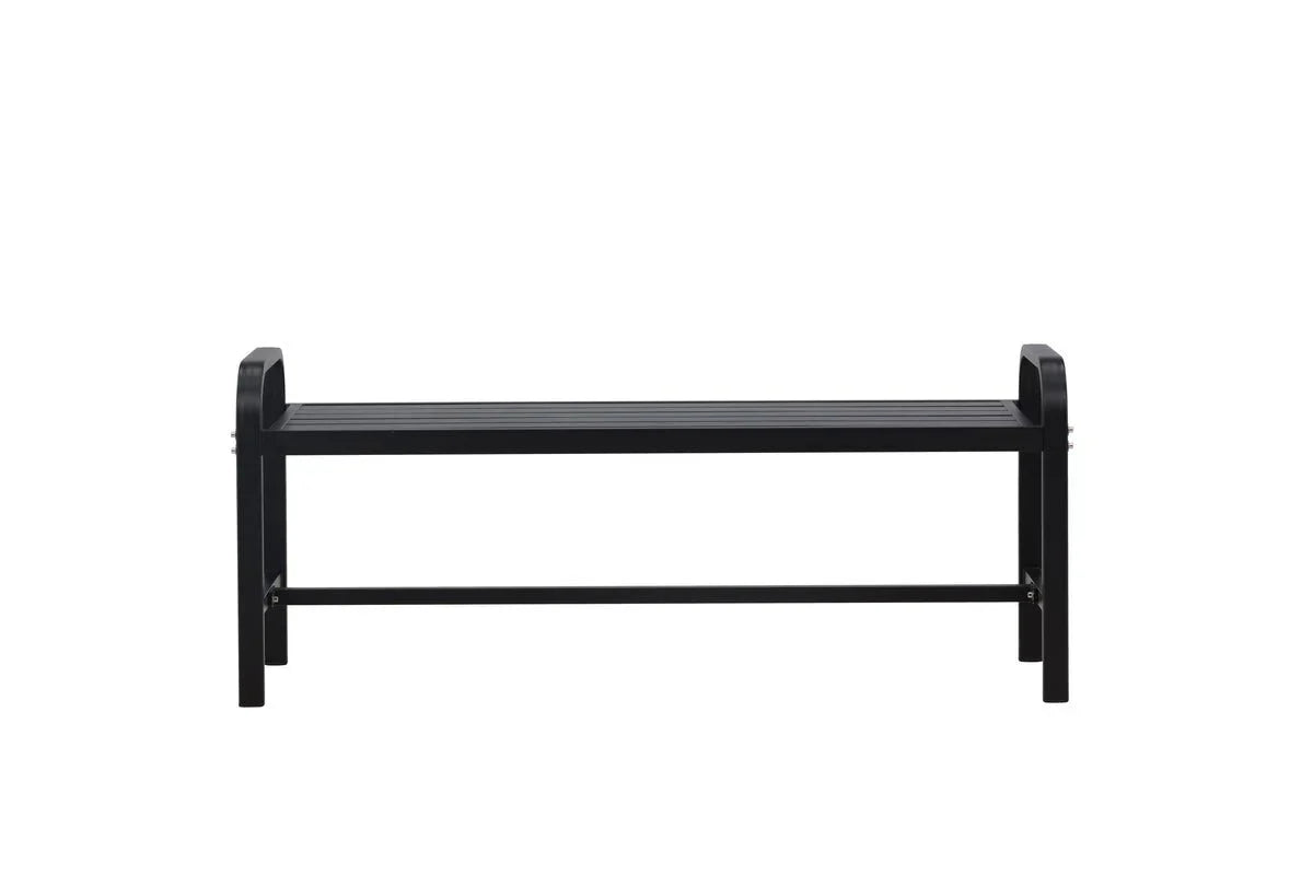 Gartenbank Cäsar - aus robustem, schwarzem Aluminium