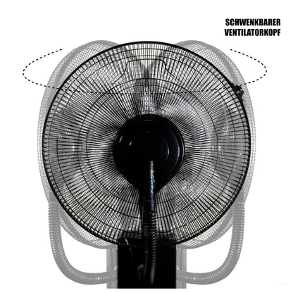 MAUK 16" Ventilator mit Sprüh - Nebel - Kühlung 80W