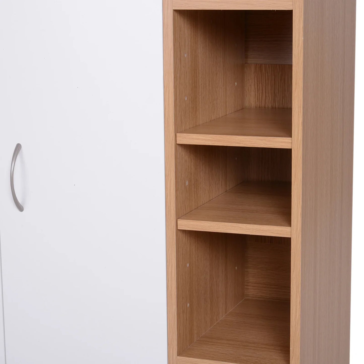 HOMCOM Konsolenschrank, niedriger Schrank, multifunktionaler Stauraumorganisator für Küche, Esszimmer, Wohnzimmer, Badezimmer mit Türen und verstellbaren Regalen, 80x32x91 cm