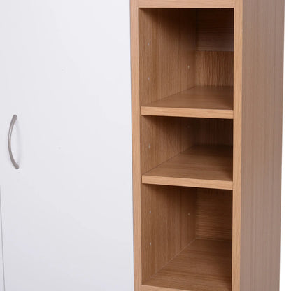 HOMCOM Konsolenschrank, niedriger Schrank, multifunktionaler Stauraumorganisator für Küche, Esszimmer, Wohnzimmer, Badezimmer mit Türen und verstellbaren Regalen, 80x32x91 cm