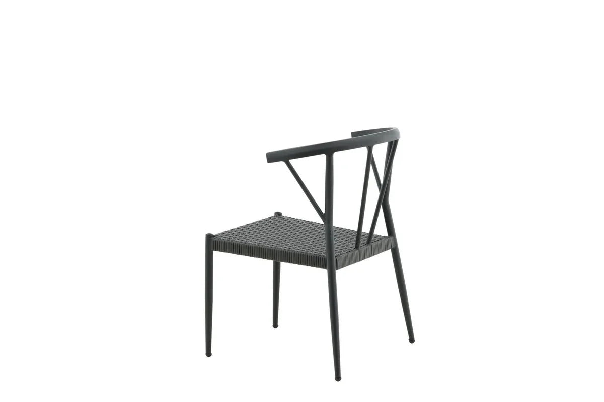 6er Set - Gartenstuhl Tina aus Rattan/Aluminium