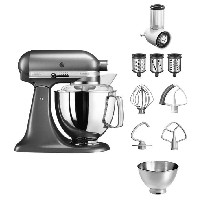 KitchenAid 4,8 L 5KSM175 Artisan Food Processor Beginner Set with Vegetable Slicer