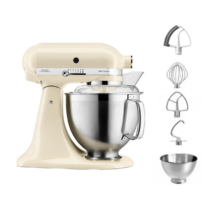 KitchenAid 4,8 L 5KSM185 Artisan Küchenmaschine Flexiset Artisan + Flexi-Rührer