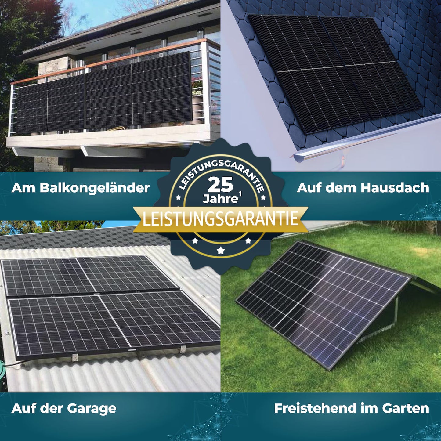 Balkonkraftwerk 1000/800W Bifazial Photovoltaik Solaranlage WIFI Smarte Mini-PV Anlage