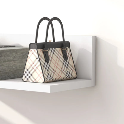 HOMCOM Flurmöbel-Set mit Spiegel und Konsole, Wandmontage, Modern, 75x3,5x75 cm und 75x30,5x20 cm, Grau und Weiß