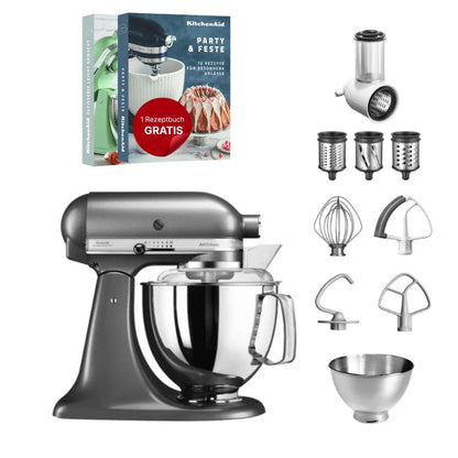 KitchenAid 4,8 L 5KSM175 Artisan Food Processor Beginner Set with Vegetable Slicer