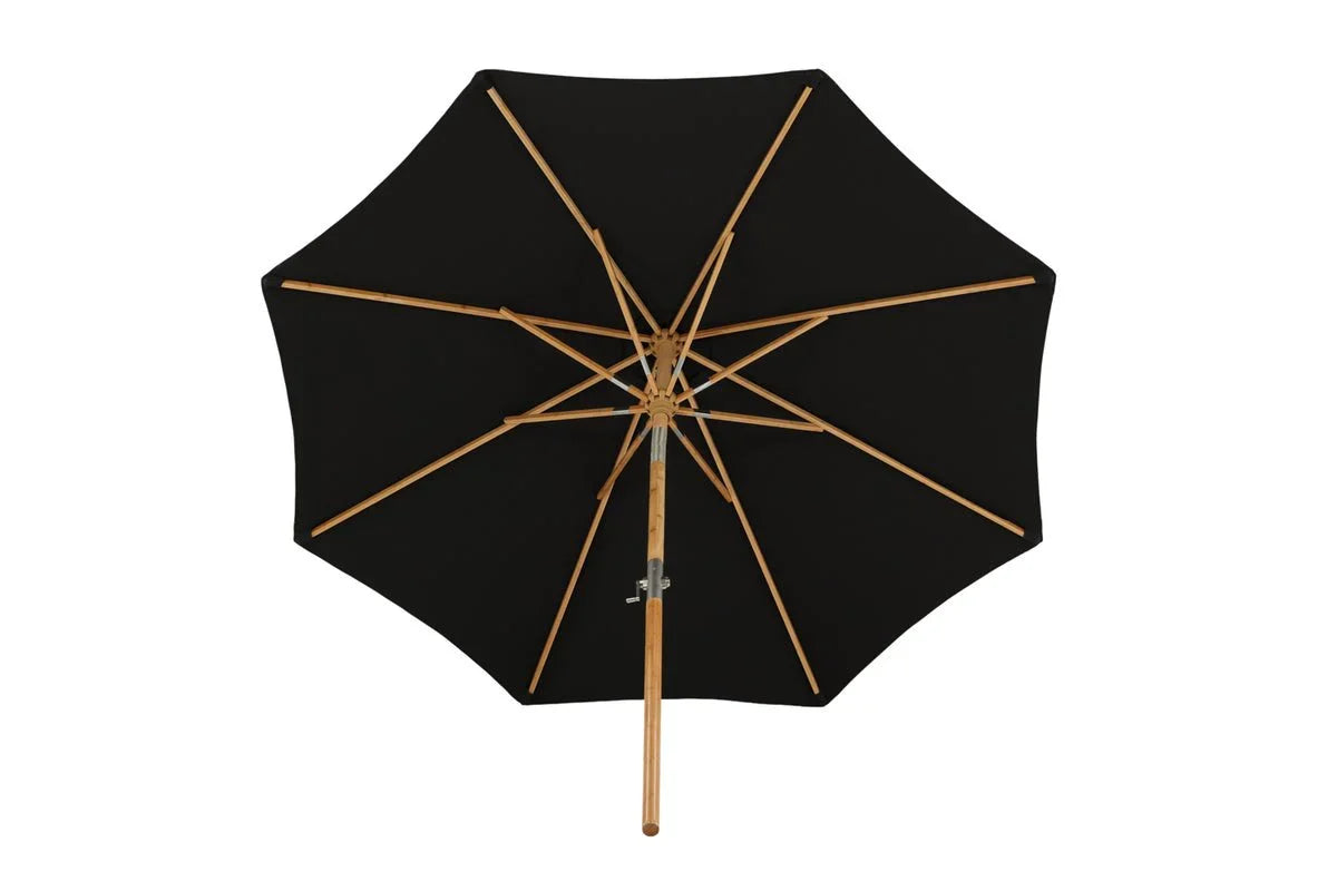 Garten Sonnenschirm Boho – Ø270 cm in wahlweise Schwarz oder Grau