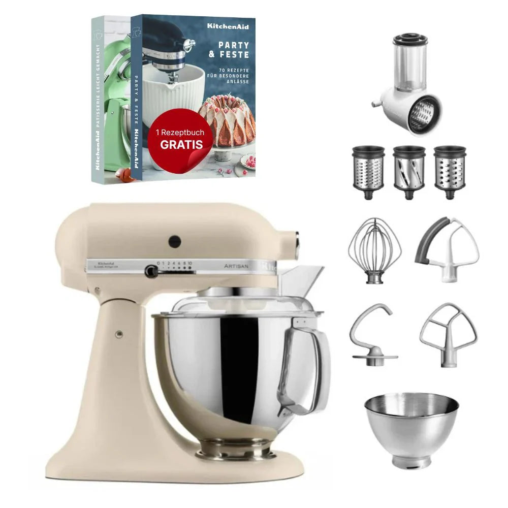 KitchenAid 4,8 L 5KSM175 Artisan Food Processor Beginner Set with Vegetable Slicer