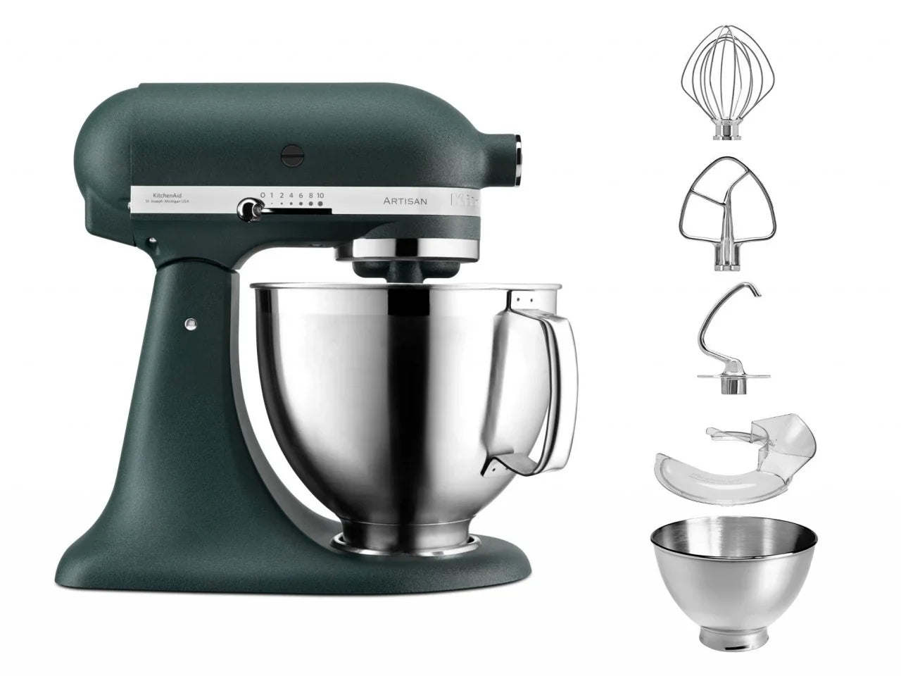 KitchenAid 4,8 L 5KSM185 Artisan Küchenmaschine Cookielover Artisan Fleischwolf+Spritzgebäck+Flexirührer