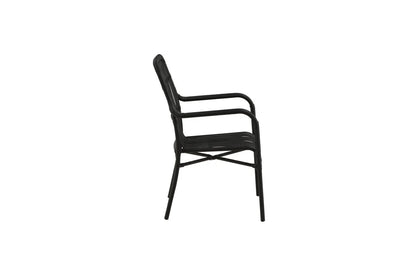 Gartenstuhl Tivaro - aus Rattan in Schwarz