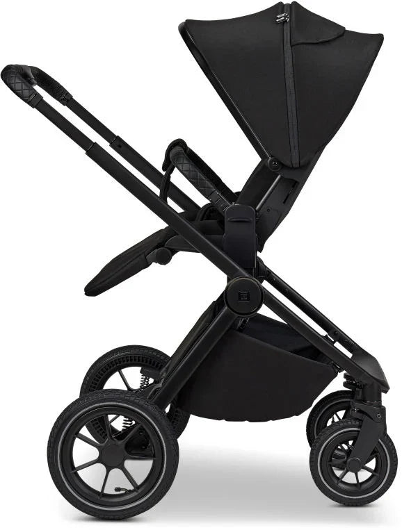 B-Ware Moon Gio Kombikinderwagen Babywagen Onyx Matt Höhenverstellbar Luftreifen