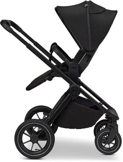 B-Ware Moon Gio Kombikinderwagen Babywagen Onyx Matt Höhenverstellbar Luftreifen