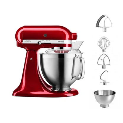 KitchenAid 4,8 L 5KSM185 Artisan Küchenmaschine Flexiset Artisan + Flexi-Rührer