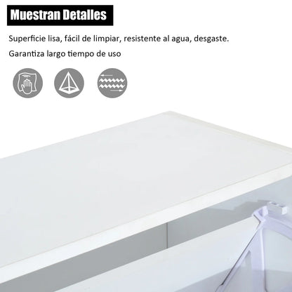 HOMCOM Moderner Schuhschrank für den Eingangsbereich - Schmales Schuhregal mit 2 Schubladen und verstellbaren Regalen für Flur 60x24x80 cm Weiß