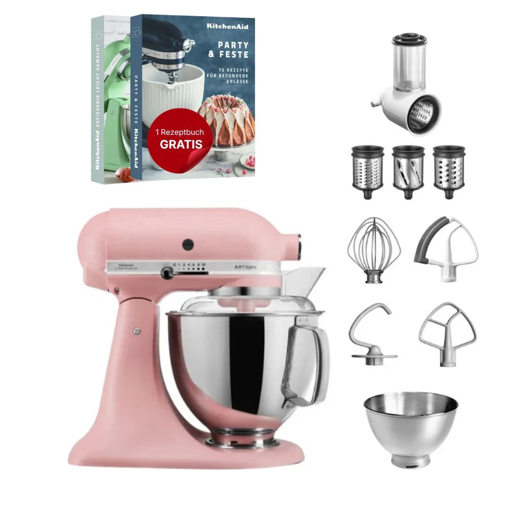 KitchenAid 4,8 L 5KSM175 Artisan Food Processor Beginner Set with Vegetable Slicer