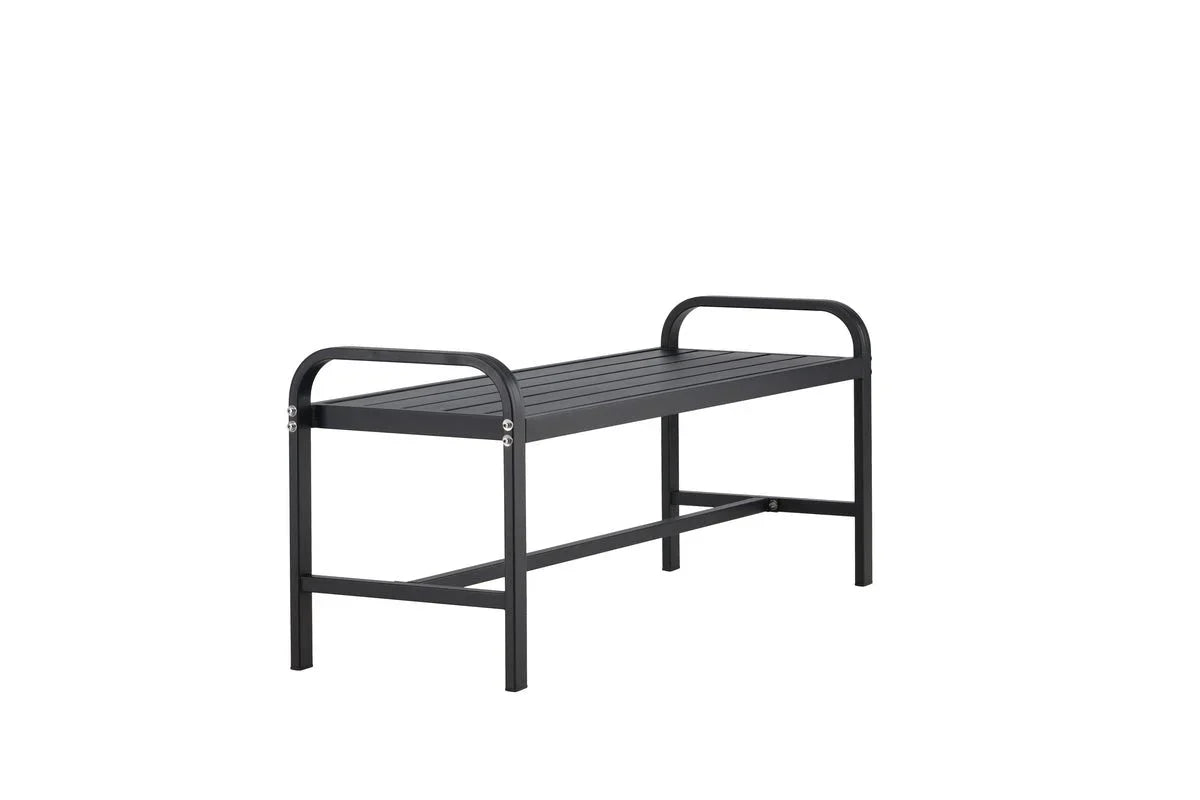 Gartenbank Cäsar - aus robustem, schwarzem Aluminium