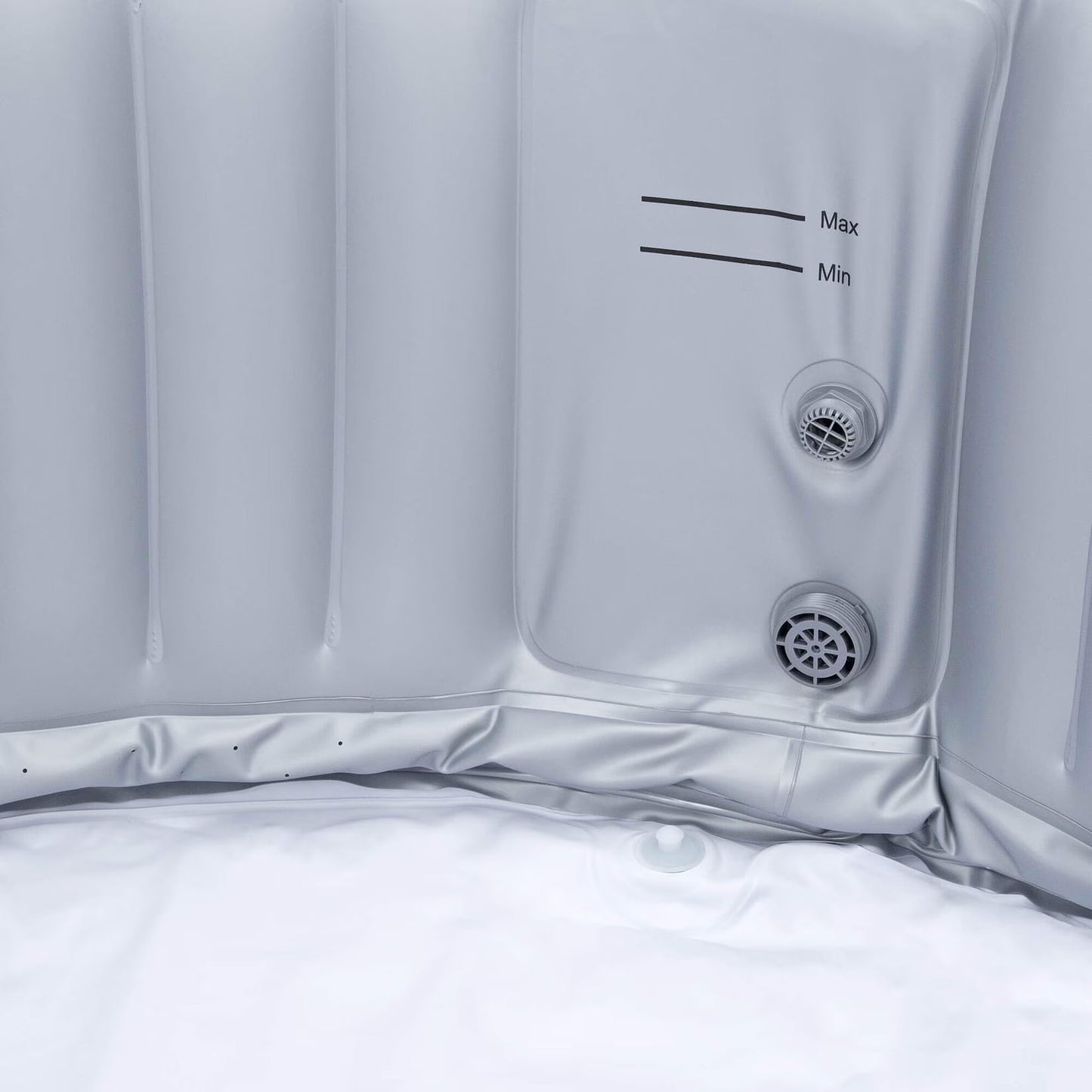 HOME DELUXE Outdoor Whirlpool aufblasbar SPLASH inkl. Abdeckung - Ø208 cm 6 Personen Uni Grau
