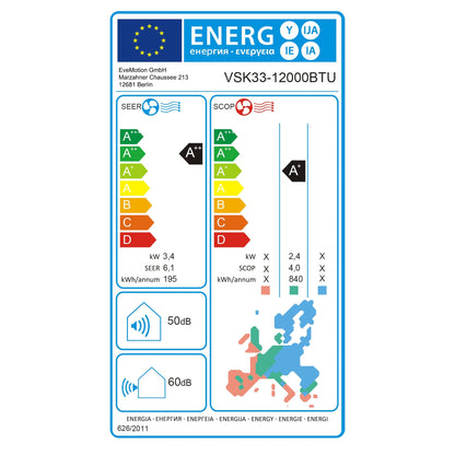 Veska Klimaanlage Set Split inkl. komplettem Montagematerial