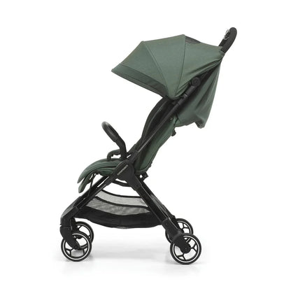 Foppapedretti Leichter Kinderwagen Ciao, für Kinder von 0-22 kg (0-4 Jahre), Einhandverschluss, selbststehend, verstellbare Rückenlehne, gefederte Räder, Gepäckkorb, Aluminiumrahmen, Forest