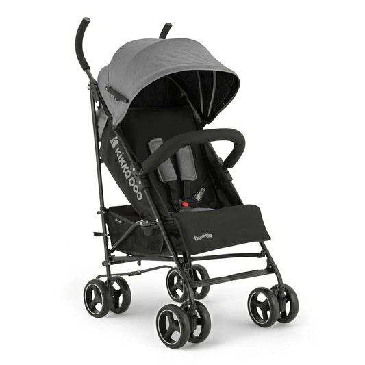 KikkaBoo BEETLE Kinderwagen, Babysportwagen bis zu 22 kg, Zusammenklappbar, Leicht, Kompakt, Grau