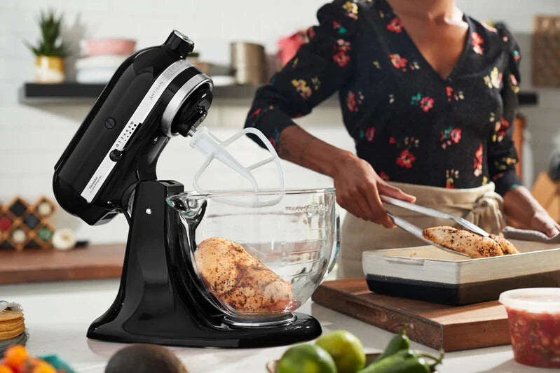 KitchenAid 4,8 L 5KSM185 Artisan Küchenmaschine Flexiset Artisan + Flexi-Rührer