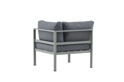 Gartenbank Eckmodul Borelio - Aus Aluminium in den Farben Khaki und Beige