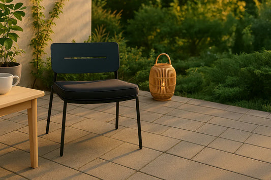 2er Set - Gartenstuhl Laura aus Stahl inklusive Kissen