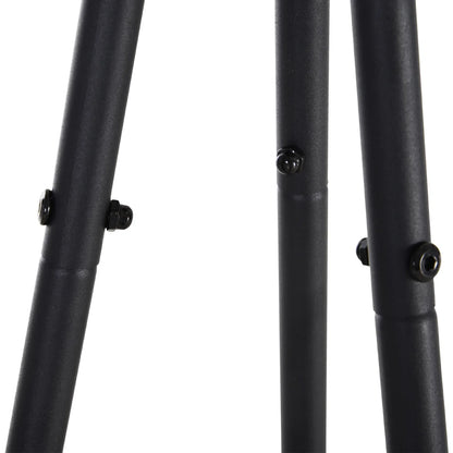 HOMCOM Metall Kleiderständer Baummuster für Kleidung Taschen Hüte 6 Haken mit 2 Regalen 32,5x45,5x182cm
