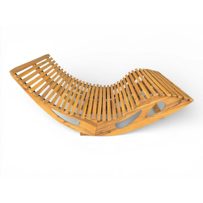 Ergonomic double rocking lounger made of acacia wood - FSC® certified