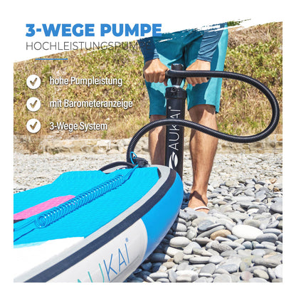 Stand Up Paddle Board "AUKAI Pro" with Kayak Seat Grey