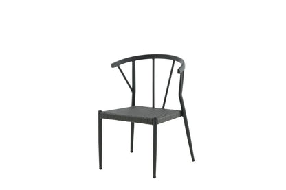 6er Set - Gartenstuhl Tina aus Rattan/Aluminium