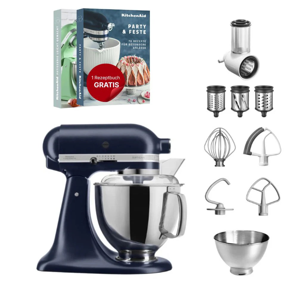 KitchenAid 4,8 L 5KSM175 Artisan Food Processor Beginner Set with Vegetable Slicer