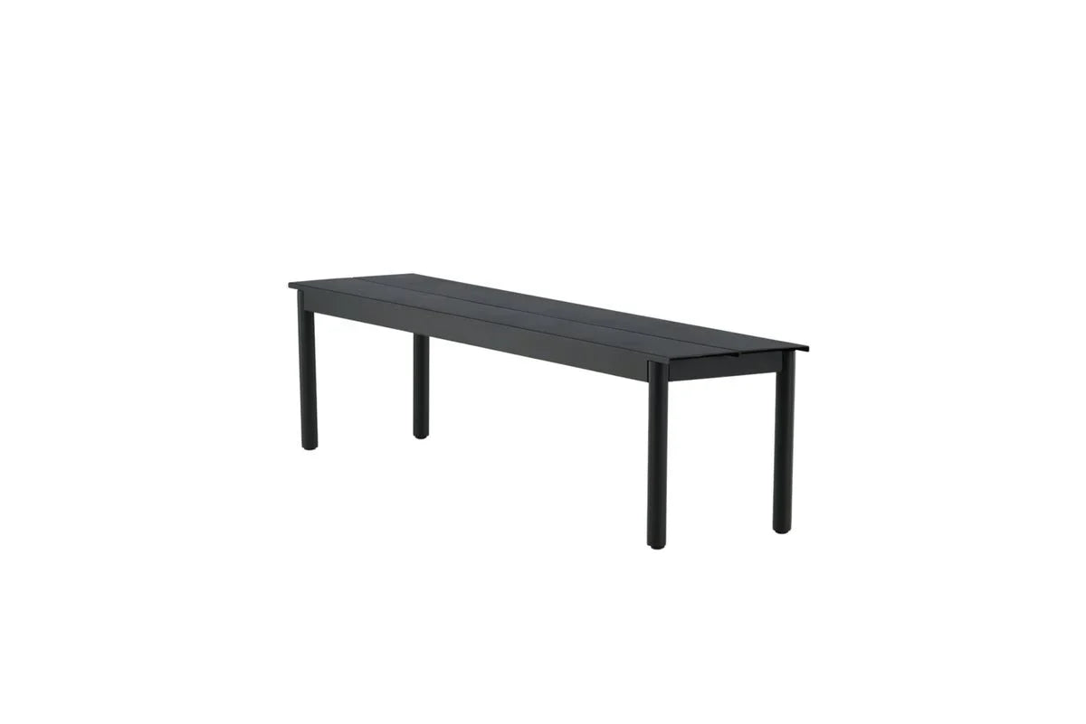 Gartenbank Egypt - aus robustem schwarzem Aluminium