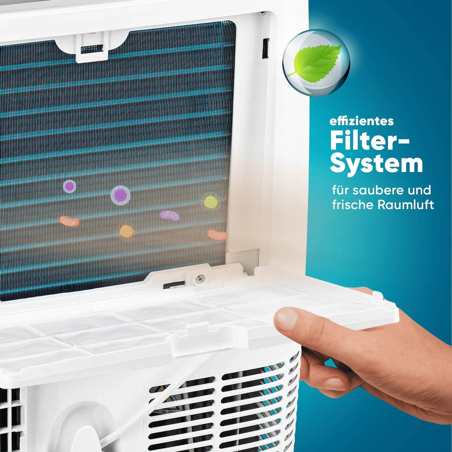 Mobile Klimaanlage 12000 BTU/h (3.500 Watt) - Mobiles Klimagerät 4in1 mit WiFi/App Monoblock Kältemittel - Fernbedienung, 24h-Timer, Luftentfeuchter, Nachtmodus