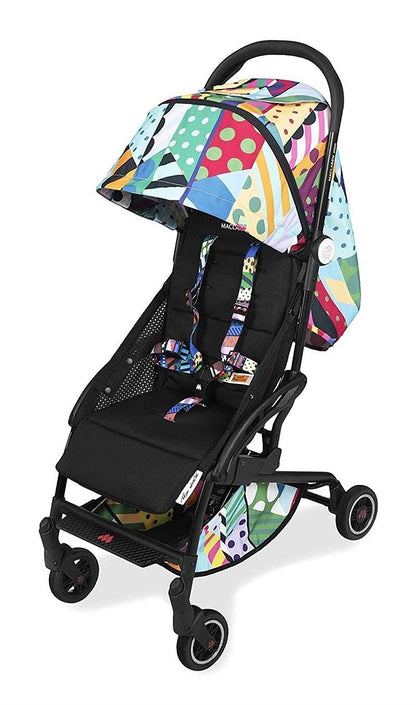 Maclaren Atom Jason Woodside kompakter, flach zusammenklappbarer, leichter Kinderwagen, Neugeborene bis 25 kg, ausziehbares wasserdichtes Verdeck UPF 50+, Liegesitz, Flugreise-freundlich, mit Zubehör