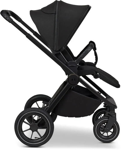 B-Ware Moon Gio Kombikinderwagen Babywagen Onyx Matt Höhenverstellbar Luftreifen