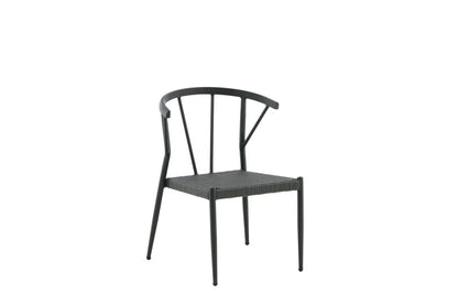 6er Set - Gartenstuhl Tina aus Rattan/Aluminium