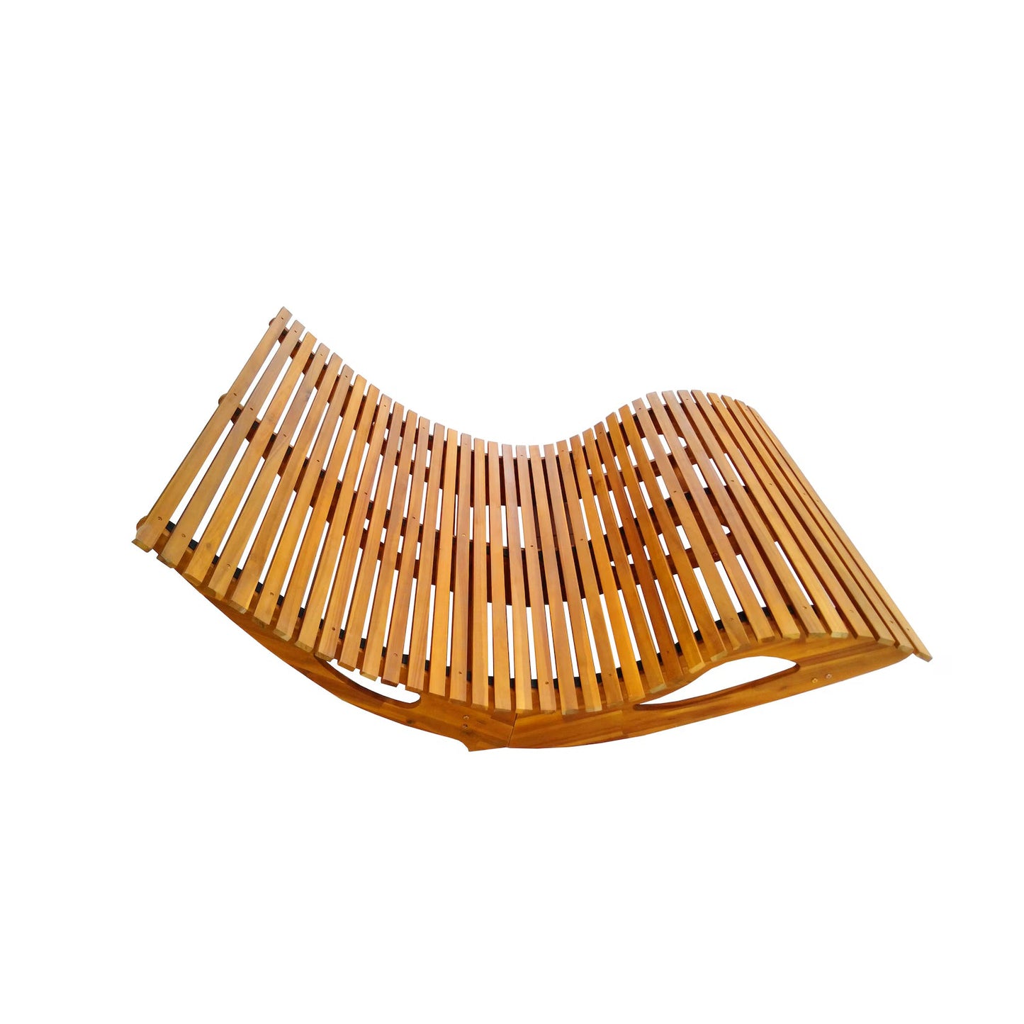 Ergonomic double rocking lounger made of acacia wood - FSC® certified