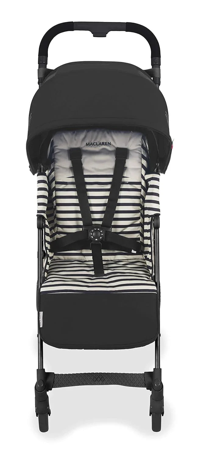 Maclaren Quest Arc leichter kompakter Buggy, Neugeborene bis 25 kg, ausziehbares wasserdichtes Verdeck UPF 50+, Einzelgriff, Liegesitz, Allradfederung, Inklusive Regenschutz