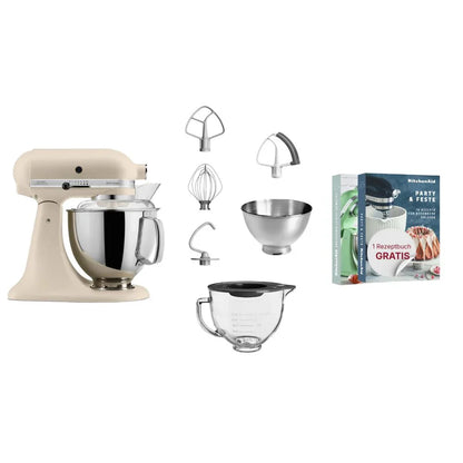 KitchenAid 4,8 L 5KSM175 Artisan Küchenmaschine Glasset mit Glasschüssel
