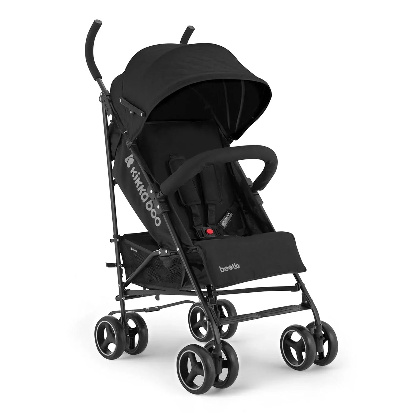 KikkaBoo BEETLE Stroller, Pushchair up to 22 kg, foldable, lightweight, compact, Black