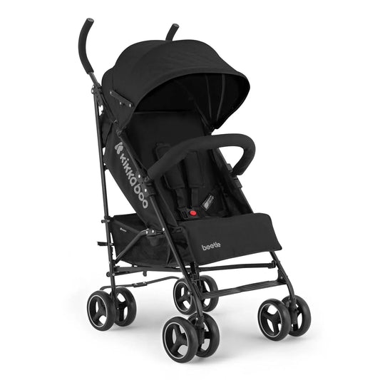 KikkaBoo BEETLE Kinderwagen, Kinderwagen bis 22 kg, faltbar, leicht, kompakt, Schwarz