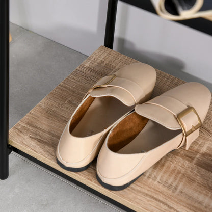 HOMCOM Garderobenständer mit Bank und Schuhregal im Industrie-Stil, Vintage Holz und schwarzer Stahl Flurmöbel